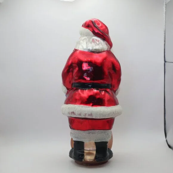 PESCHKA Vintage 1996 Hand Blown Glass Santa Claus - Christmas - 11” Table Decor - Picture 3 of 5